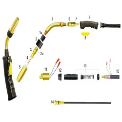 Pistola Mig Blackweld Modelo Bernard 400 Amp (4,5 MTS)