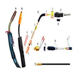 Pistola Mig Blackweld Modelo Trafimet Mega 4 / 400 Amp (4,5 MTS) (MEGA4)