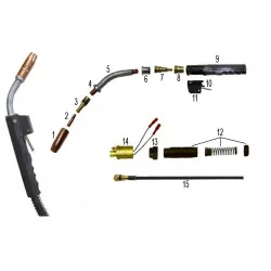 Pistola Mig Blackweld modelo Tregaskiss 400 / 400Amp (4,5 MTS)