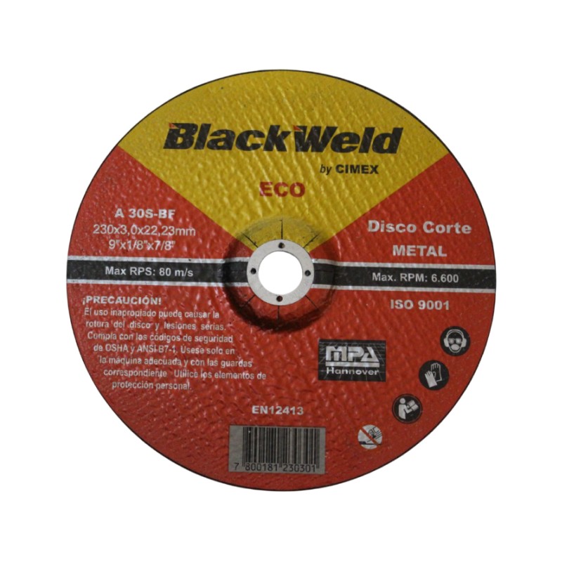 Disco Corte Metal 9´x3.0-Blackweld (ECO-BW-25230-30)