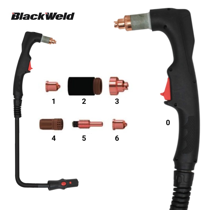 Pistola Plasma Manual 75 Modelo Hypertherm Duramax 65/85/105 Amp(8 MTS)(059473-A)