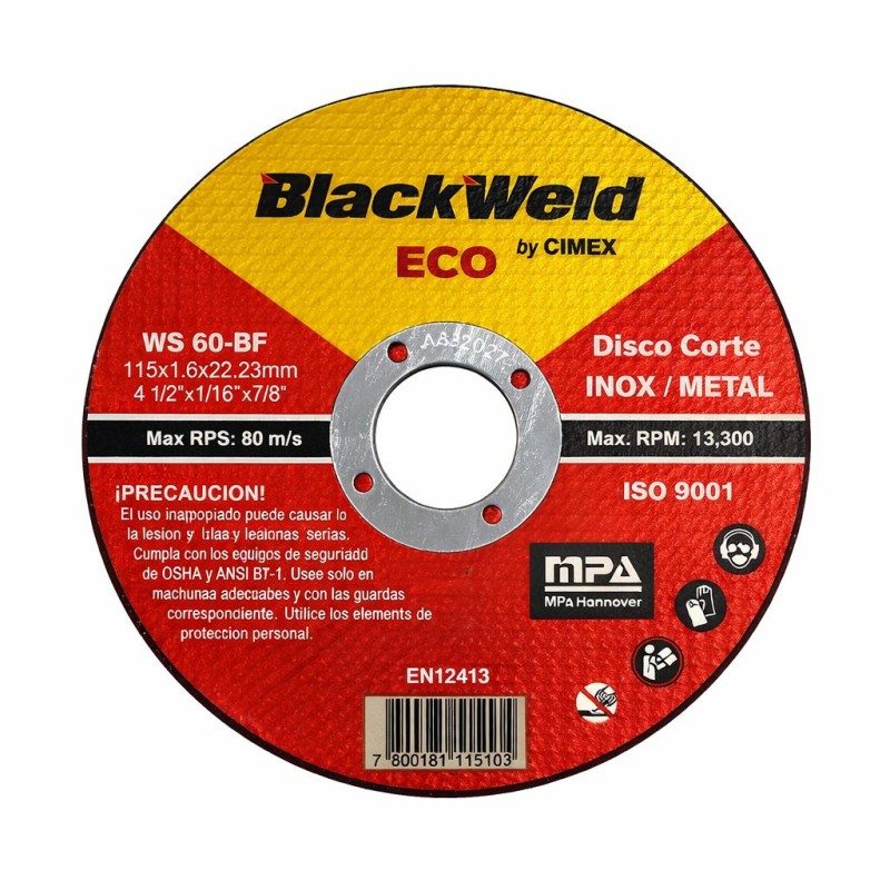 Disco Corte Inox/Metal 4.5´x1.6- ECO Blackweld (ECO-BW-20115-16)