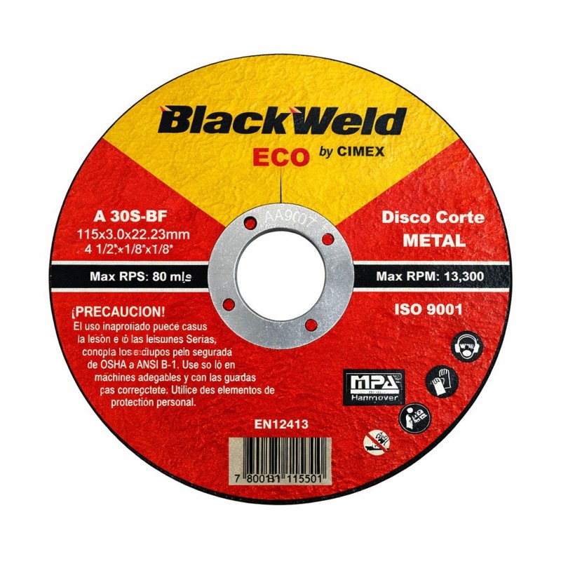 Disco Corte Metal 4.5´x 3.0-Blackweld (ECO-BW-25115-30)