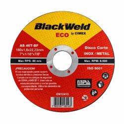 Disco Corte Inox/Metal 7´x1.6-Blackweld (ECO-BW-20180-16)