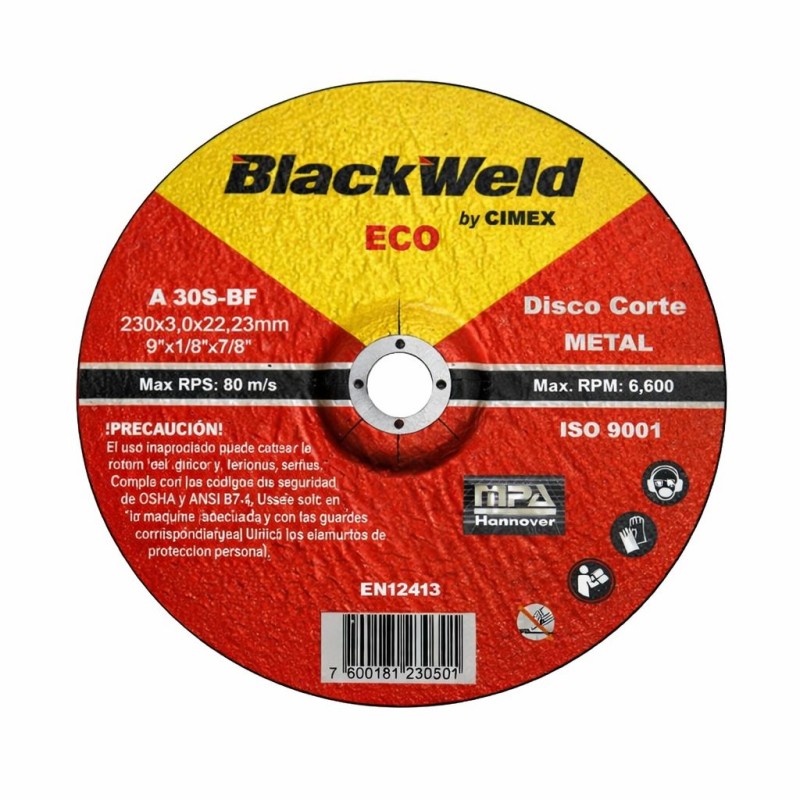 Disco Corte Metal 9´x3.0-Blackweld (ECO-BW-25230-30)