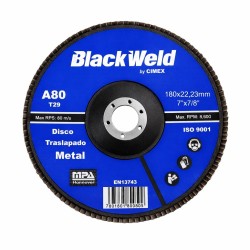 DISCO TRASLAPADO METAL  7/GRANO 80 - BLACKWELD (BW-45180-A80)
