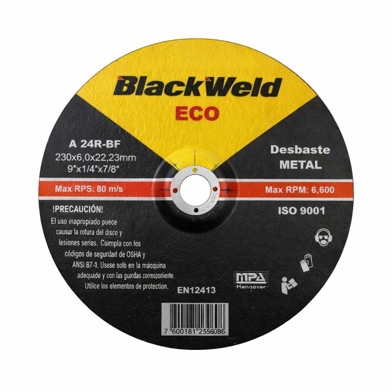 DISCO DESBASTE  METAL 9X 6,0 - BLACKWELD (BW-35230-60)