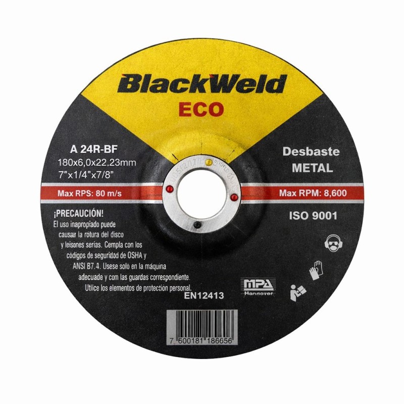DISCO DESBASTE  METAL 7X 6,0 - BLACKWELD (BW-35180-60)