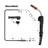 Pistola Mig Blackweld modelo Tregaskiss 500 / 500Amp(4.5 MTS)