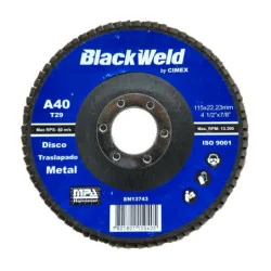 DISCO TRASLAPADO METAL  4.5/GRANO 40 - BLACKWELD (BW-45115-A40)