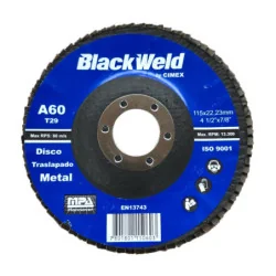 DISCO TRASLAPADO METAL  4.5/GRANO 60 - BLACKWELD (BW-45115-A60)