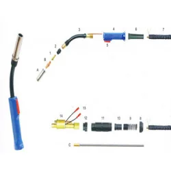 Pistola Mig Binzel 500 Amp (5 MTS) (Para Tubular)(BZ502T)