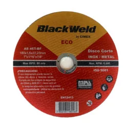 Disco Corte Inox/Metal 7´x1.6-Blackweld (ECO-BW-20180-16)