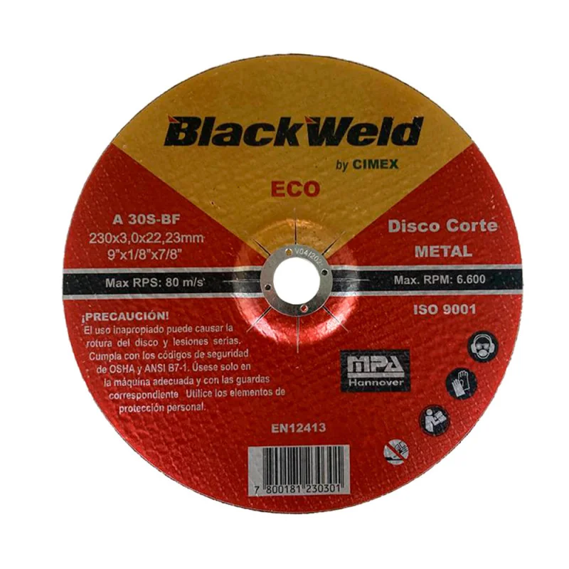 Disco Corte Metal 9´x3.0-Blackweld (ECO-BW-25230-30)