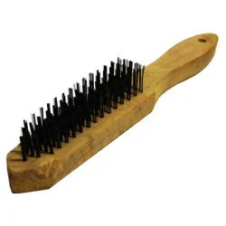 Cepillo Escobilla Mango Madera Cerda Alambre de Acero (ZAO-08G)